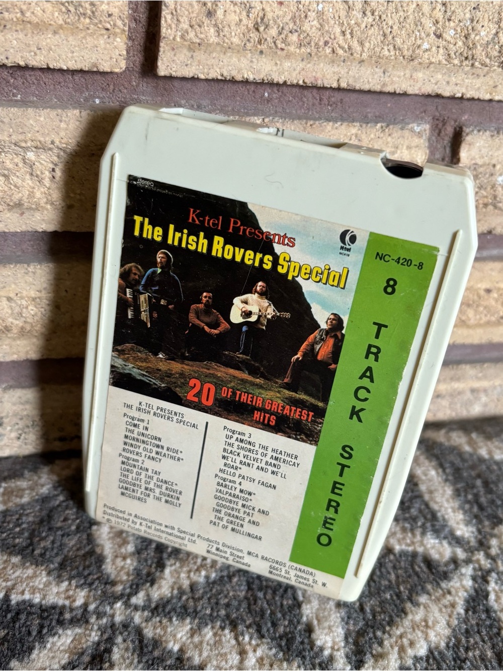 70's K-Tel Presents Irish Rover Special 8-Track Tape - 70's K-Tel 8-Track Music